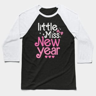 Little Miss New Year Baseball T-Shirt